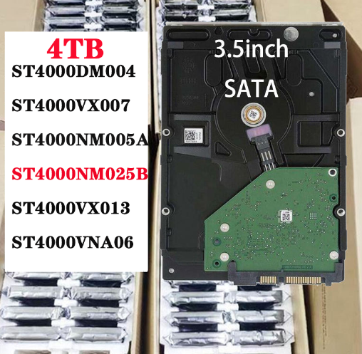 ST4000NM025B 7E10 SAS 512e 3.5" 4TB Internal Hard Drive CMR 256MB 7200rpm Enterprise