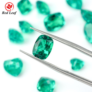 Cojín de piedras preciosas Esmeralda creado en laboratorio hidrotermal al por mayor cortado en <span class=keywords><strong>verde</strong></span> de Esmeralda sintética en forma de corazón de Colombia - Product Image 2