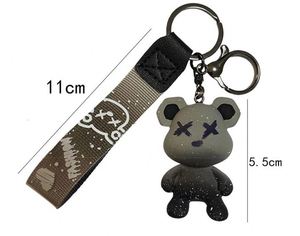 Wholesale <b>Cartoon</b> 3D Cute Teddy Bear Keychain PVC Key <b>Ring</b> Accessories Car Keychain Bag Pendants Resin Cool Little Bear Keychain - Product Image 5
