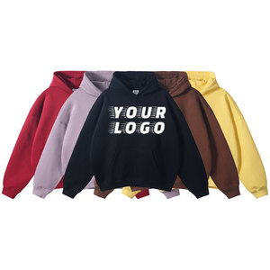 Sweat à capuche unisexe surdimensionné de haute qualité, impression sérigraphique, saison printemps, logo personnalisable, tissu polaire. - Product Image 2