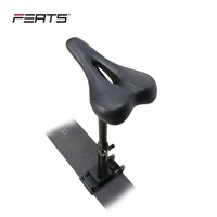 Selle de vélo de siège de scooter électrique en cuir PU FSBSD-153-2 avec tige de selle réglable et panneau de base pour vélo électrique