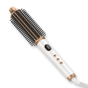 <span class=keywords><strong>Brosse</strong></span> <span class=keywords><strong>chauffante</strong></span> professionnelle 2-en-1 en céramique avec revêtement ionique, outil de coiffage multifonctionnel pour la vente en gros - Product Image 1