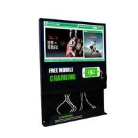Écran publicitaire LCD mural avec chargeur de téléphone, station de charge de téléphone portable Wifi Android 7.1 OS 21,5 pouces