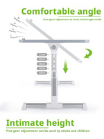Plateau de bureau portable pliable ergonomique en bois MDF pour ordinateur portable, bureau à domicile, lit