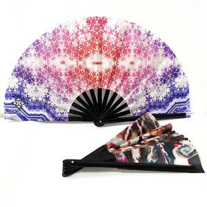 Abanicos de Bambú Pintados Ecológicos de 13 Pulgadas para Baile en Línea y Decoración de Fiestas - Product Image 2