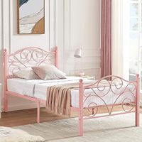 Lit de princesse moderne simple lit simple lit européen en fer forgé pour fille
