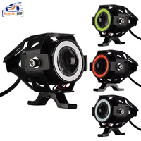 MINI U7 40W LED Phare de moto Conduite Moto Projecteurs de voiture avec lampe antibrouillard Angel Eye Devil Eye Accessoires