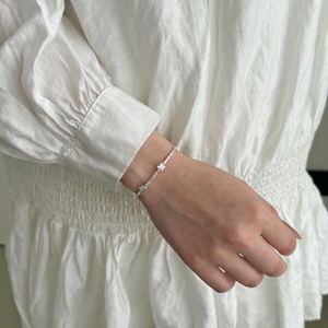 Dylam Dainty Charm Design Fine Fashion Jewelry Women 925 Sterling <b>Silver</b> Bead Beaded Butterfly Pendant <b>Bangles</b> <b>Bracelets</b> - Product Image 2