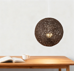 Dia30cm Naturale <span class=keywords><strong>Rattan</strong></span> <span class=keywords><strong>Lampadario</strong></span> Forma di nido di Uccello Rurale di Stile per Soggiorno casa da tè Balcone Camera Da Letto Ristorante <span class=keywords><strong>Lampadario</strong></span> - Product Image 4