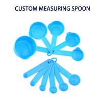 Set di misurini e cucchiai da cucina colorati in plastica personalizzati, set di misurini per polveri, utensili da forno, attrezzi per torte