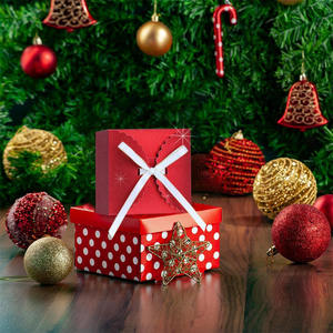 B733 petites boîtes-cadeaux à paillettes rouges papier Premium noël anniversaire saint valentin fête vacances présente boîte mystère Surprise - Product Image 3
