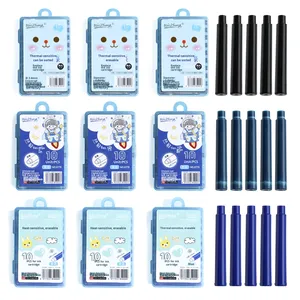 <span class=keywords><strong>Cartouche</strong></span> de recharge d'<span class=keywords><strong>encre</strong></span> noire effaçable de calibre bleu 3.4mm pour utilisation d'écriture de stylo plume - Product Image 1