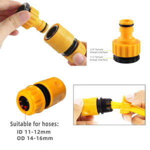 Konektor Air Taman Plastik ABS 1/2 Quick Outdoor untuk Selang & Peralatan Taman - Product Image 5