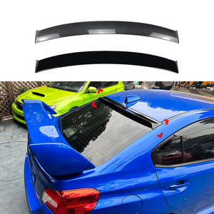 Subaru Rear Spoiler Piano Black Carbon Fiber Texture ABS Wing Shaped Trunk Lip 2015-2021 - Product Image 1