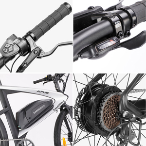 จักรยานไฟฟ้าเสือภูเขา SAMEBIKE ขนาด 26 นิ้ว คาร์บอนไฟเบอร์ 500 วัตต์ 15 แอมป์ชั่วโมง 9 สปีด แบตเตอรี่ 48 โวลต์ แบบ Down Tube มอเตอร์ดุมล้อหลัง รุ่น RS-A09 สำหรับถนน - Product Image 6