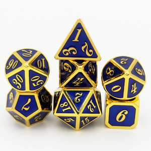 Set di Dadi Classici a Colori Solidi per Giochi da Tavolo DND, Angolo Retto, 7 Pezzi, Prodotto a Shenzhen, Vendita Diretta dalla Fabbrica - Product Image 1