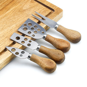 Acacia maniglia 4pcs formaggio da taglio set di coltelli - Product Image 3