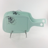 Assiette à pizza personnalisée en mélamine de style européen avec poignée, durable, sans BPA, de qualité alimentaire, écologique, pour servir des desserts, du pain, des pâtes