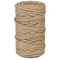100M fort rouleau de corde de Jute naturel 4mm ficelle de chanvre doux Durable pour bricolage cordon de jardin et emballage ménager