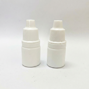 White PP Cylinder <b>Dropper</b> <b>Bottle</b> with Screw Cap for Cosmetic Use - Product Image 1