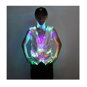 Chaleco con luz LED, <span class=keywords><strong>ropa</strong></span> <span class=keywords><strong>de</strong></span> mago, chaqueta <span class=keywords><strong>de</strong></span> disfraces LED <span class=keywords><strong>de</strong></span> rendimiento <span class=keywords><strong>de</strong></span> circo - Product Image 1