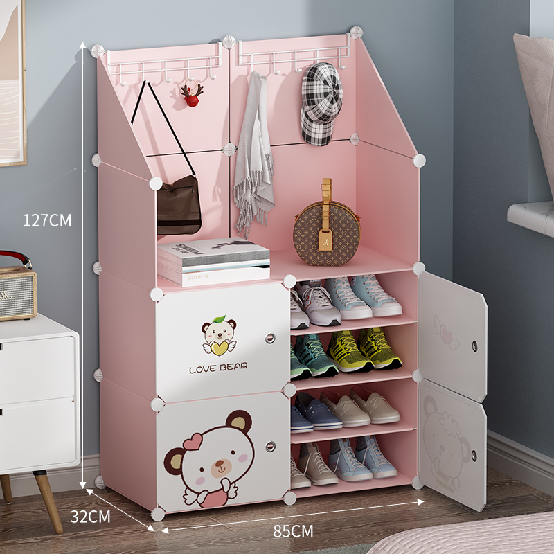 2 file e 4 ripiani con appendiabiti e portacappelli