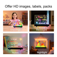 Tableau de dessin LED rechargeable, Lumiboard, tableau de notes LED RGB avec support intégré, excellent cadeau pour les enfants - Cadeaux de Noël
