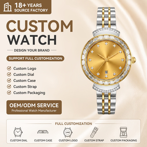 Montre élégante pour <span class=keywords><strong>femme</strong></span> avec cadran serti de diamants, petite montre de soirée pour <span class=keywords><strong>femme</strong></span> avec cristaux authentiques, montre de luxe à quartz - Product Image 1