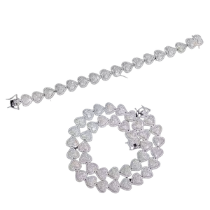 Most Selling Luxury Heart Cut Moissanite Charm <b>Bracelet</b> 925 Sterling Silver Rhodium Plated Fine Jewelry Women Daily Wear Special - Product Image 2