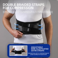 Ceinture de soutien lombaire professionnelle VBOSi V0652 respirante et réglable unisexe avec barres métalliques robustes en Spandex et Nylon à boucles auto-agrippantes