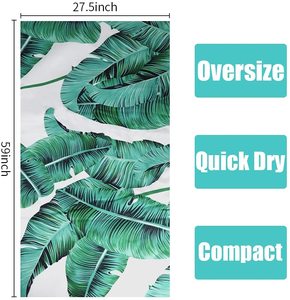 Grande serviette de plage en microfibre recyclée à séchage rapide avec logo personnalisée et imprimée sans sable en gros - Product Image 4