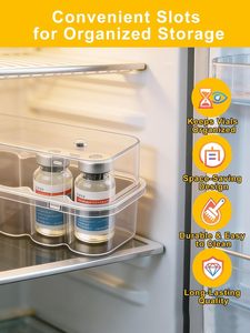Wholesale 3 mL 2 Vial <b>Containers</b> Secure and Durable 3ml <b>Plastic</b> Vial Storage Box for Peptide Lyophilized Powder Portable - Product Image 2