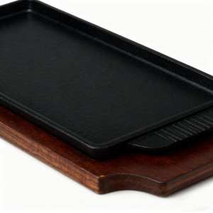 <span class=keywords><strong>Plaque</strong></span> en fonte Zunc pour la restauration en plein air, cuisson à chaud, plat à steak plat avec <span class=keywords><strong>plaque</strong></span> en fonte - Product Image 2