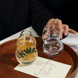 <span class=keywords><strong>Verre</strong></span> créatif en forme de <span class=keywords><strong>gourde</strong></span> pour vin, infusions de fruits à froid, cocktails ; Tasse transparente portable pour portionnement - Product Image 2