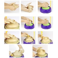 Bon marché Prix Poterie Roue Air Dry Soft Modelage Moulage Naturel Sculpture Argile et Kit de Peinture Artisanale pour Enfants