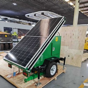 Solar Mobile Lighting Tower 7M 9M <b>LED</b> <b>Light</b> Source Remote Manual Lift Outdoor Work Site - Product Image 3