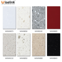 Dalles de feuille de surface solide en acrylique sans couture multicolore pierre artificielle élégante pour les comptoirs lien d'échantillon disponible