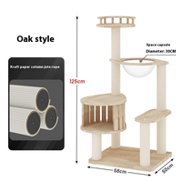 Moyen petit luxe meubles de maison bois chat griffoir tour jouet arbre à chat avec poteau en sisal hamac cadre d'escalade pour chats animaux de compagnie