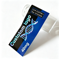 Autocollants personnalisés de luxe imperméables pour flacons de peptides, 3ml, 5ml, 10ml, 4ml, 10mg, avec logo