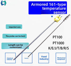 مقياس حرارة مزدوج مزود بقابس مدرع من النوع K طراز KZWK/K-161، مسبار مرن لدرجات الحرارة العالية، مقاوم للماء IP65، من الفولاذ المقاوم للصدأ، يدعم التصميم حسب الطلب، ضمان لمدة سنة واحدة - Product Image 6