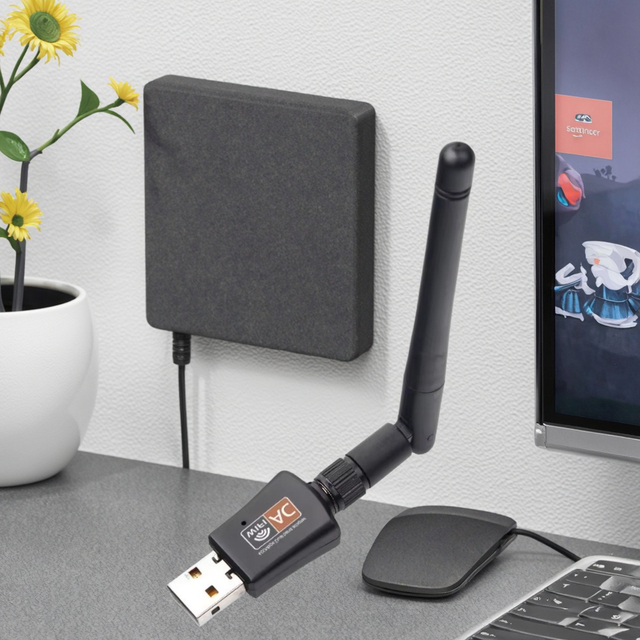 TV Antenna for TV-Box with 600M 5.8Ghz Band USB Wireless Network Card WiFi Transmitter Receiver