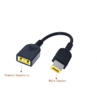 Kabel Adaptor Lenovo Laptop Square USB Female ke DC 5.5*2.1mm Male, Lenovo Slim Tip Female ke 5.5x2.1 Male untuk Seri USB Lenovo