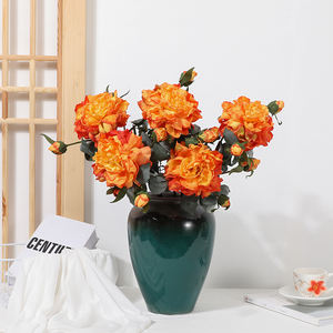 Haute qualité 4 têtes fleurs de pivoine artificielles décoration de <span class=keywords><strong>la</strong></span> maison pivoine fleur artificielle usine en gros - Product Image 6