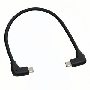 Resho Double-angle Type-<b>C</b> Data Cable 0.3m 0.5m 1m Fast <b>Charging</b> PD Mobile Game Bend Line Black - Product Image 3