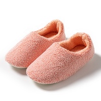 Chaussons d'intérieur doux et chauds pour femmes, en polaire corail, à bout rond, semelle EVA, chaussures en peluche pour chambre à coucher, maternité et loisirs