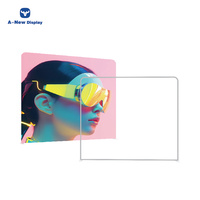 Nouveau panneau publicitaire pliable moderne en tissu tendu avec cadre en tube d'aluminium 9,7x7,8 pieds, éclairage LED intégré, écologique et facile à monter