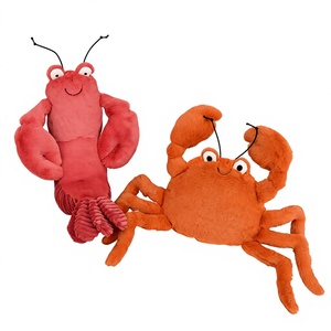 Muñeco de Peluche de Cangrejo y Langosta de Simulación con Relleno de Algodón PP, Diseño de Dibujos Animados para Niños y Niñas, Regalo, Adorno Decorativo - Product Image 1