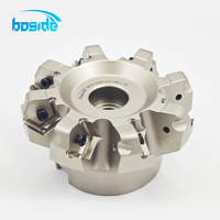 Fraise à face indexable FMD02-D80R-A27-PN11-08 42HRC en carbure avec revêtement TiAlN, 6 dents, pour usinage CNC de fonte (ODM)