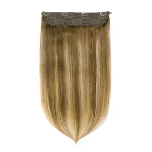 Grampo de cor natural do cabelo da virgem remy, de alta qualidade, extensões de cabelo humano