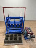 Machine à Briques Mobile à Moteur Diesel 12P à Moule Remplaçable, Faible Coût, Vente Directe Fabricant